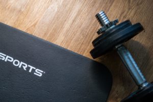 Mat and Dumbbell at Home